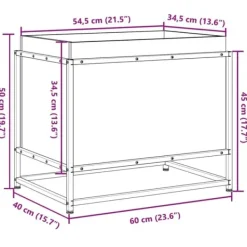Imprægneret fyrretræ plantekasse 60x40x50 cm - Robust og dekorativ | Størrelse: 60x40x50 cm Krukker & Plantebeholdere