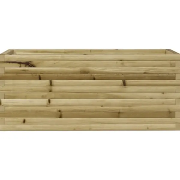 Plantningsbænke^Imprægneret plantekasse i fyrretræ - 110x40x45,5 cm | Farve: Natur | Størrelse: 110x40x45,5 cm