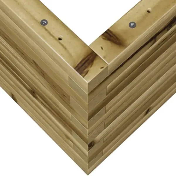 Plantningsbænke^Imprægneret plantekasse i fyrretræ - 110x40x45,5 cm | Farve: Natur | Størrelse: 110x40x45,5 cm