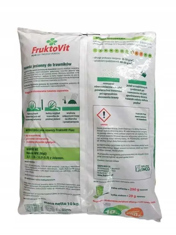 INCO FRUKTOVIT PLUS PLÆNEGRÆSSE 10 KG IN Gødningsmidler