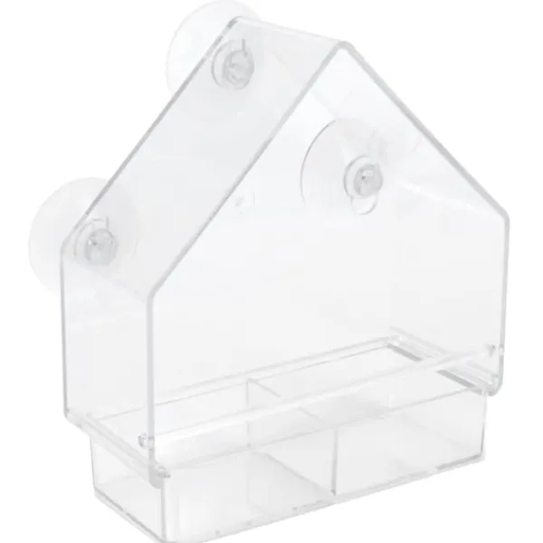 Best Indendørs Udendørs Hængende Fuglefoderautomat PS Transparent Fuglefoderværktøj til Fodring af Små Fugle Til Fugle & Småvildt