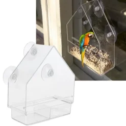 Best Indendørs Udendørs Hængende Fuglefoderautomat PS Transparent Fuglefoderværktøj til Fodring af Små Fugle Til Fugle & Småvildt