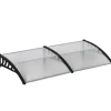 Buer, Spalier, Lysthuse Uden Tag^Indgangsbaldakin 200×96×27 cm med UV-beskyttelse – aluminium, sort