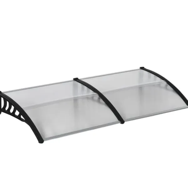 Buer, Spalier, Lysthuse Uden Tag^Indgangsbaldakin 200×96×27 cm med UV-beskyttelse – aluminium, sort