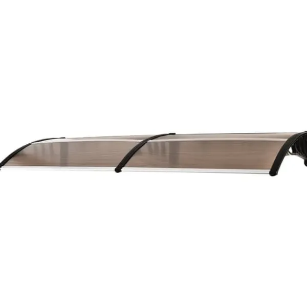 Outlet Indgangsoverdækning 75×195×23 cm – polycarbonat, sol- og regnbeskyttelse, brun Skure, Garager & Carports