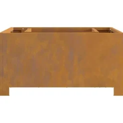 Best Industriel Bålplads i Stål - Udendørs Bålsted | Størrelse: 60x60x30 cm | Farve: Brun Pejse