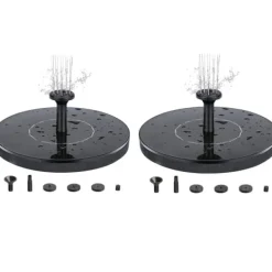Springvand & Damme^INF 2-pak springvand med solceller 16 cm - Solcellefontæne/vandfontæne