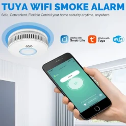Brandalarm^INF Smart WiFi Røgdetektor / Brandalarm med 3 års batterilevetid Hvid 0