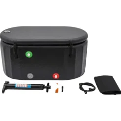 Online Inflatable Cold Plunge Tub, Portable, Freestanding, Insulated Lid,sort Spa & Udendørsbad