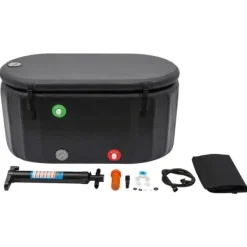 Online Inflatable Cold Plunge Tub, Portable, Freestanding, Insulated Lid,sort Spa & Udendørsbad