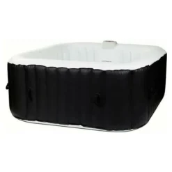 Spa & Udendørsbad^Inflatable Spa Sunspa Firkantet Sort 4 personer (155 x 155 x 65 cm)
