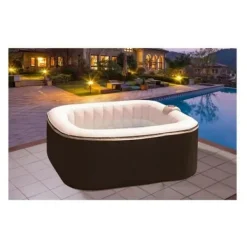 Spa & Udendørsbad^Inflatable Spa Sunspa Firkantet Sort 4 personer (155 x 155 x 65 cm)
