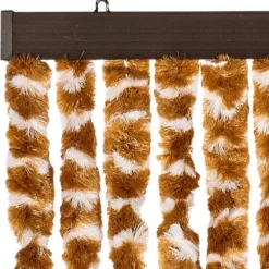 Insektmiddel & Dyreafvisende Middel^Insektgardin i chenille - Beskyt mod insekter | Størrelse: 100x220 cm | Farve: Okker og hvid