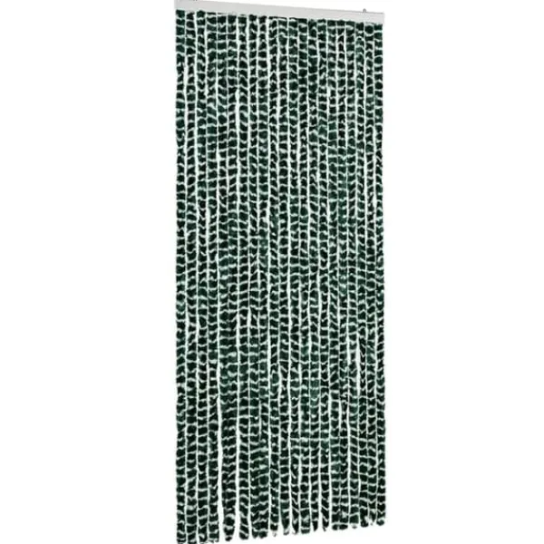 Insektmiddel & Dyreafvisende Middel^Insektgardin i chenille - Fluenet gardin | Farve: Grøn og hvid | Størrelse: 90x220 cm