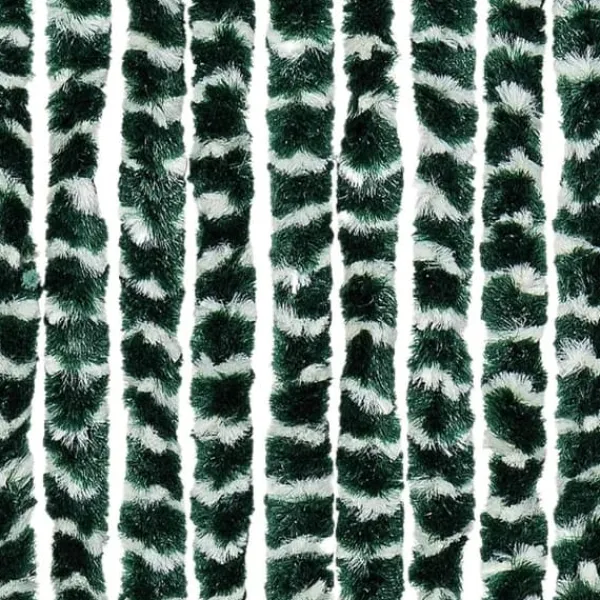 Insektmiddel & Dyreafvisende Middel^Insektgardin i chenille - Fluenet gardin | Farve: Grøn og hvid | Størrelse: 90x220 cm