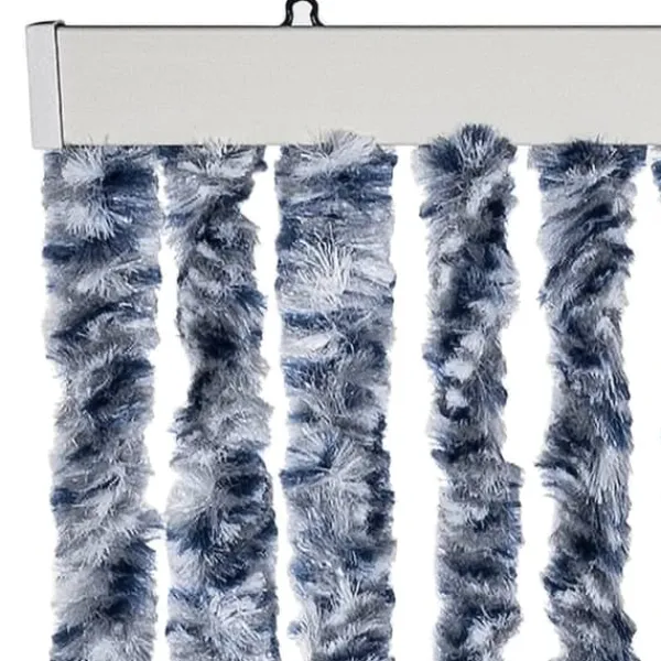 Online Insektgardin i chenille - Beskytter mod insekter | Farve: Blå og hvid | Størrelse: 118x200 cm Insektmiddel & Dyreafvisende Middel