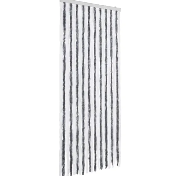 Sale Insektgardin i chenille grå/hvid - Aftageligt og vandafvisende | Størrelse: 90x200 cm Insektmiddel & Dyreafvisende Middel