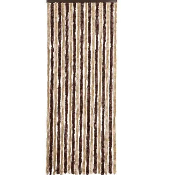 Insektgardin med chenilletråde - Ideelt til campingvogn | Farve: Beige/Lysebrun | Størrelse: 56 x 185 cm Insektmiddel & Dyreafvisende Middel