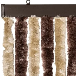 Insektgardin med chenilletråde - Ideelt til campingvogn | Farve: Beige/Lysebrun | Størrelse: 56 x 185 cm Insektmiddel & Dyreafvisende Middel
