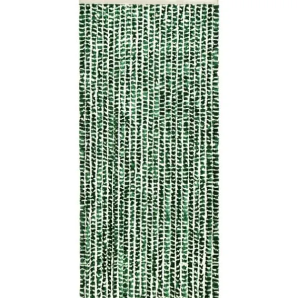 Outlet Insektgardin 100x220 cm chenille grøn og hvid - Insektgardin - Insektgardiner - Home & Living Insektmiddel & Dyreafvisende Middel