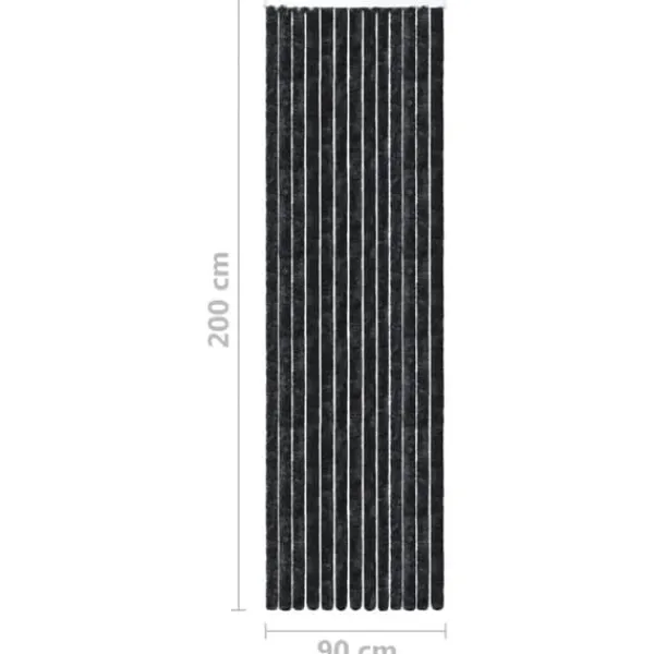 Sale Insektgardin 90x200 cm chenille antracitgrå - Insektgardin - Insektgardiner - Home & Living Insektmiddel & Dyreafvisende Middel