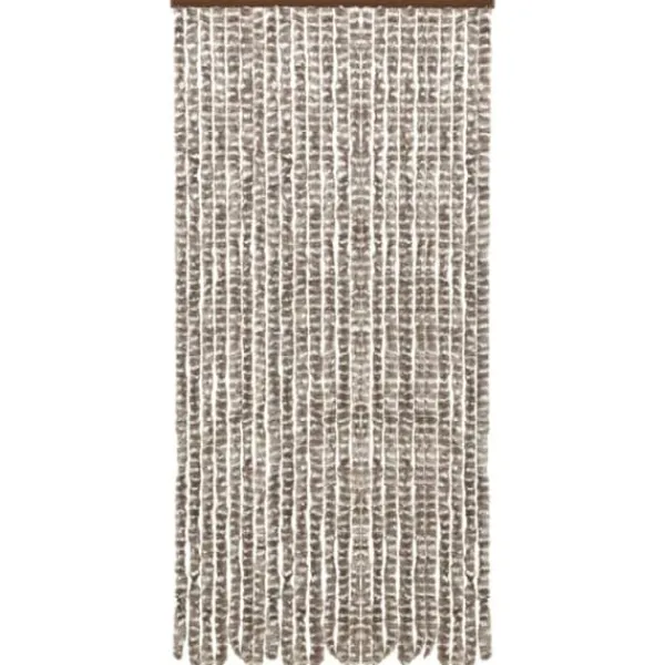 Clearance Insektgardin 100x220 cm chenille gråbrun og hvid - Insektgardin - Insektgardiner - Home & Living Insektmiddel & Dyreafvisende Middel
