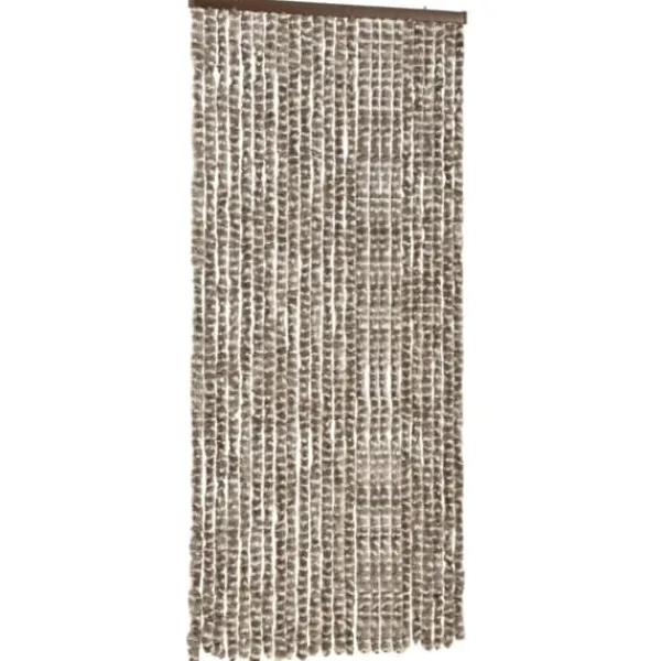Clearance Insektgardin 100x220 cm chenille gråbrun og hvid - Insektgardin - Insektgardiner - Home & Living Insektmiddel & Dyreafvisende Middel
