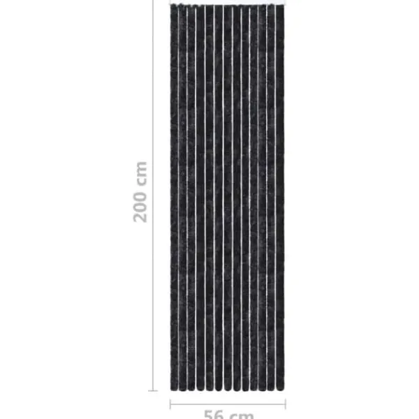 Insektmiddel & Dyreafvisende Middel^Insektgardin 56x200 cm chenille antracitgrå - Insektgardin - Insektgardiner - Home & Living