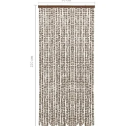 New Insektgardin 90x220 cm chenille gråbrun og hvid - Insektgardin - Insektgardiner - Home & Living Insektmiddel & Dyreafvisende Middel