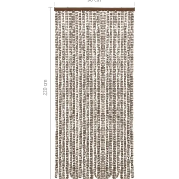 New Insektgardin 90x220 cm chenille gråbrun og hvid - Insektgardin - Insektgardiner - Home & Living Insektmiddel & Dyreafvisende Middel