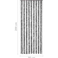 Insektgardin 90x200 cm chenille grå og hvid - Insektgardin - Insektgardiner - Home & Living Insektmiddel & Dyreafvisende Middel
