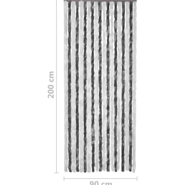Insektgardin 90x200 cm chenille grå og hvid - Insektgardin - Insektgardiner - Home & Living Insektmiddel & Dyreafvisende Middel