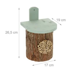 Insektshotel, 26,5x17x19 cm, Naturtræ Til Fugle & Småvildt