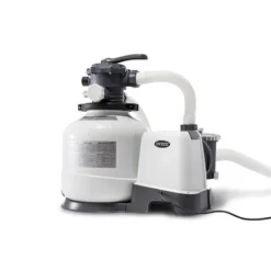 Pool- & Spatilbehør^Intex - Sandfilterpumpe 10500 L/u & Filterzand 50 kg &WAYS Scruborstel