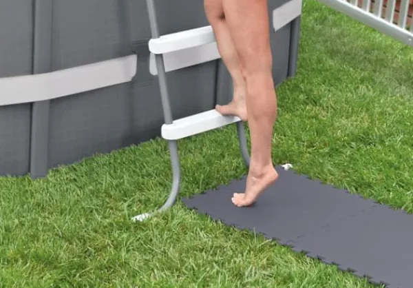 New INTEX - swimmingpoolfliser - puslespilsmåtte - 50x50 cm - 8 stykker - grå Pool- & Spatilbehør