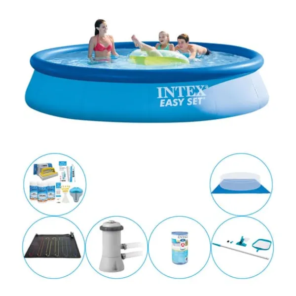 Best Intex Easy Set Rund 396x84 cm - 7 stk - Poolpakke Pooler