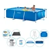 Sale Intex Frame Pool Rektangulær swimmingpool - 260 x 160 x 65 cm - Indeholder alle nødvendige elementer Pooler