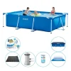 Outlet Intex Frame Pool Rektangulær 300x200x75 cm - Pool plus tilbehør Pooler