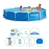 Pooler^Intex Metalramme Rund 366x76 cm - 8 stk - Alt i 1 poolpakke