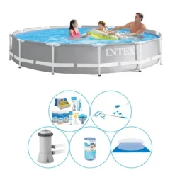 Pooler^Intex Prisme Ramme Rund 366x76 cm - 6 stk - Pool med tilbehør
