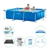Outlet Intex ramme pool rektangulær 220x150x60 cm - 7 stk - Pool sæt Pooler