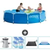 Pooler^Intex Round Frame Swimming Pool - 305 x 76 cm - Blå - Inklusive Tilbehør CB91