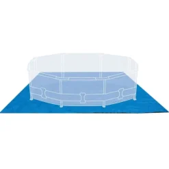 Outlet Intex Round Frame Swimming Pool - 366 x 76 cm - Blå - Inklusive Tilbehør CB91 Pooler