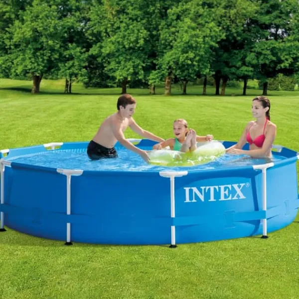 Pooler^Intex Round Frame Swimming Pool - 305 x 76 cm - Blå - Inkluderet tilbehør CB83