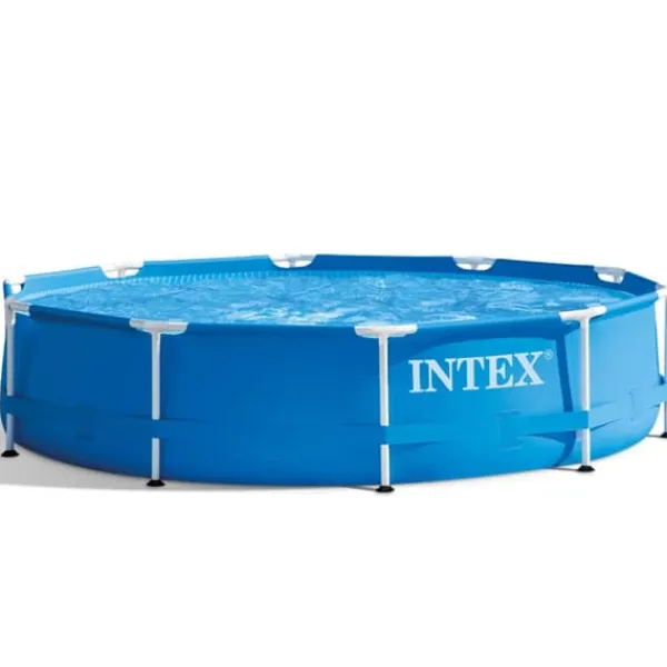 Pooler^Intex Round Frame Swimming Pool - 305 x 76 cm - Blå - Inkluderet tilbehør CB83