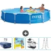 Pooler^Intex Round Frame Swimming Pool - 366 x 76 cm - Blå - Inkluderet tilbehør CB71