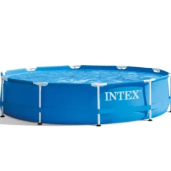 Pooler^Intex Round Frame Swimming Pool - 305 x 76 cm - Blå - Inkluderet tilbehør CB10