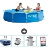 Pooler^Intex Round Frame Swimming Pool - 305 x 76 cm - Blå - Inkluderet tilbehør CB54