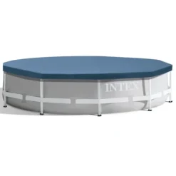 Pooler^Intex Round Frame Swimming Pool - 305 x 76 cm - Blå - Inklusive Tilbehør CB55