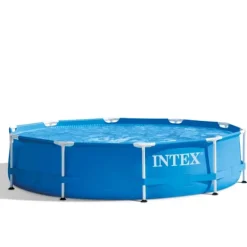 Best Intex Round Frame Swimming Pool - 305 x 76 cm - Blå - Inklusive Tilbehør CB15 Pooler